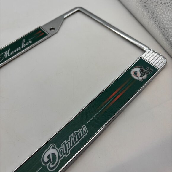 NFL Miami Dolphins Club Level Member Exclusive Decorative License Plate Frame - Picture 6 of 9